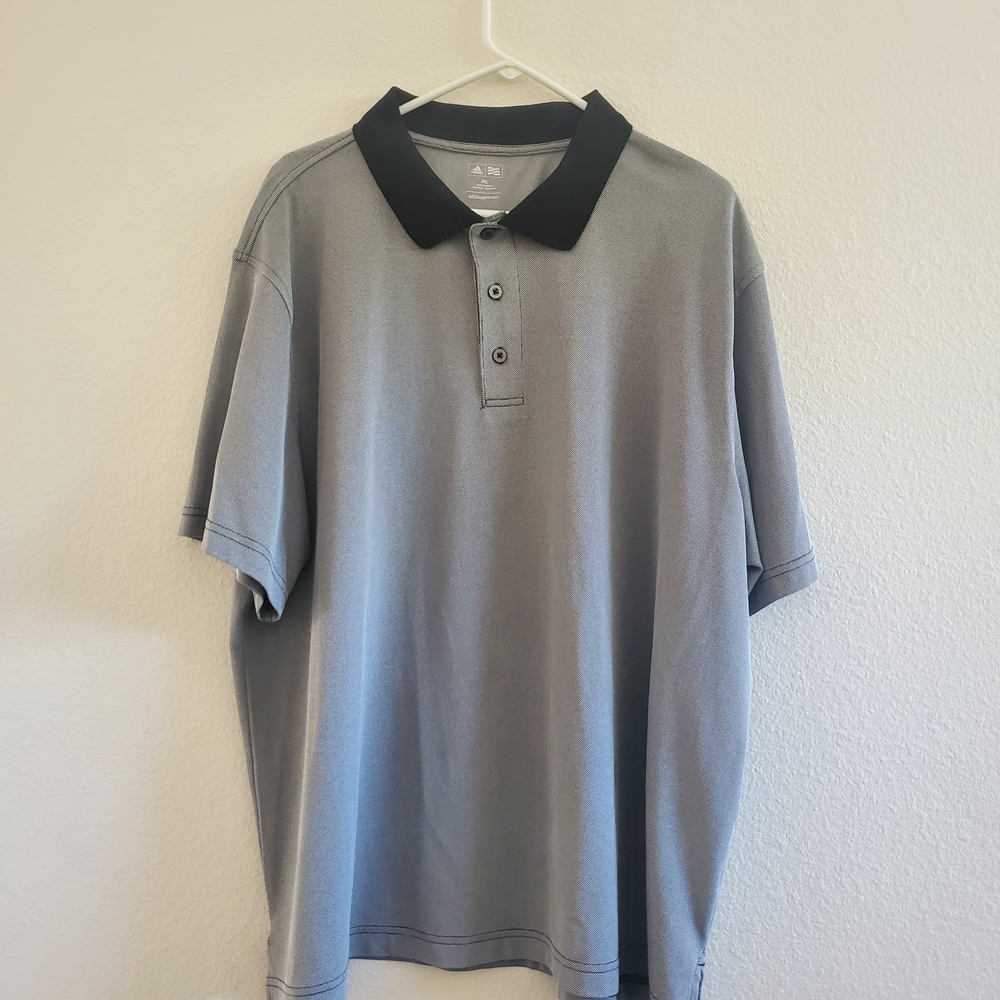 Adidas Golf Polo Shirt with Black Collar - Men's Casual Size 3XL
